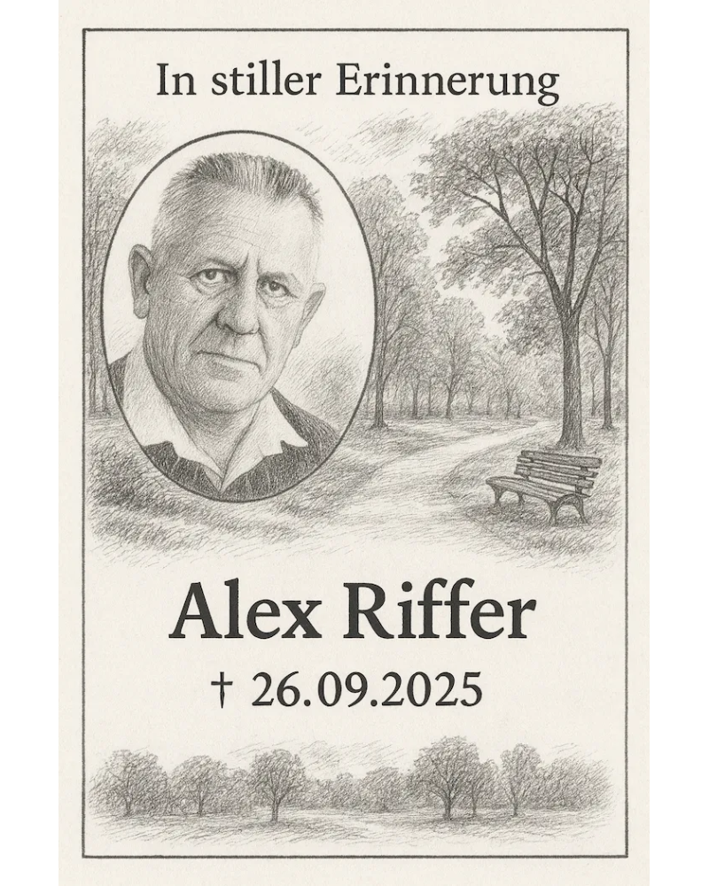 Traueranzeige für Alex Riffer