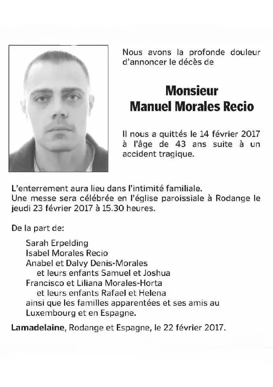 Traueranzeige für Manuel Morales Recio