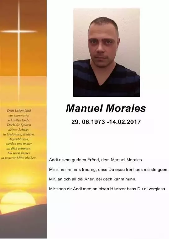 Traueranzeige für Manuel Morales