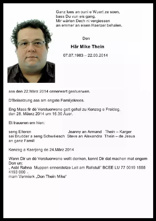 Traueranzeige für Mike Thein