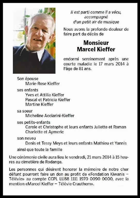 Traueranzeige für Marcel Kieffer