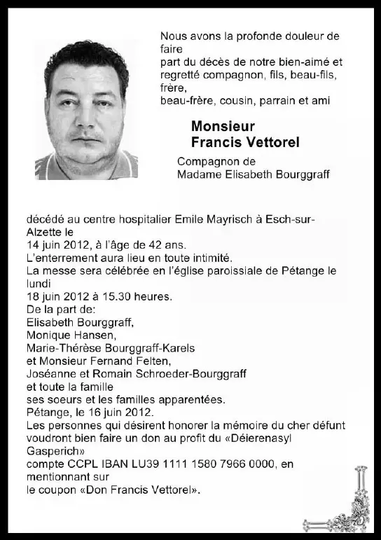 Traueranzeige für Francis Vettorel
