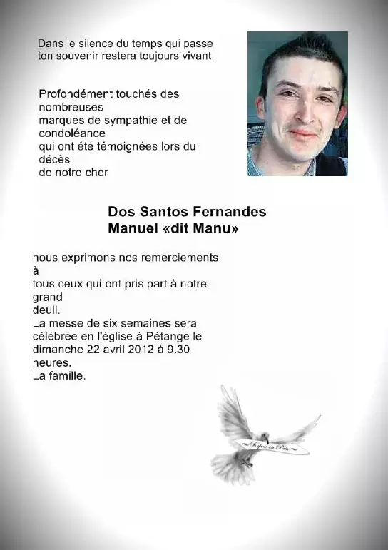 Traueranzeige für Manuel Dos  Santos Fernandes