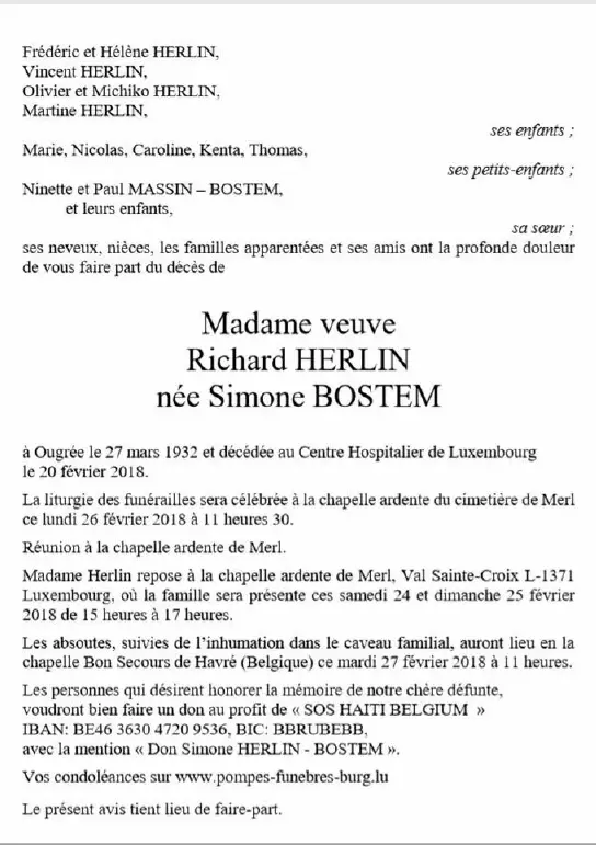 Traueranzeige für Simone BOSTEM