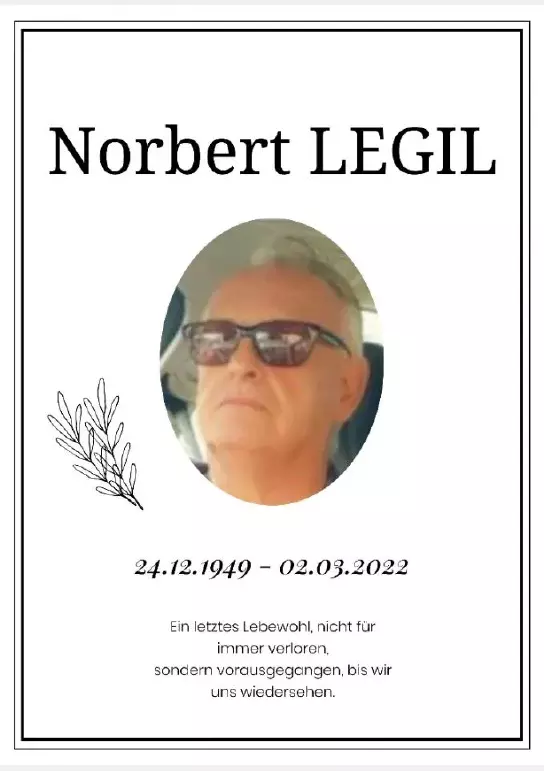 Traueranzeige für Norbert LEGIL
