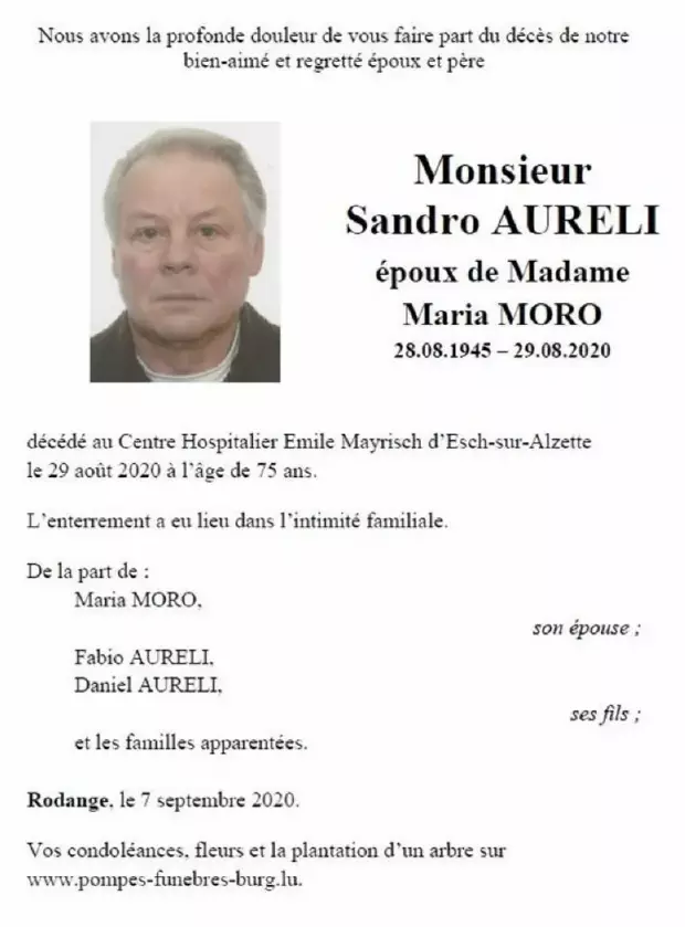 Traueranzeige für Sandro AURELI
