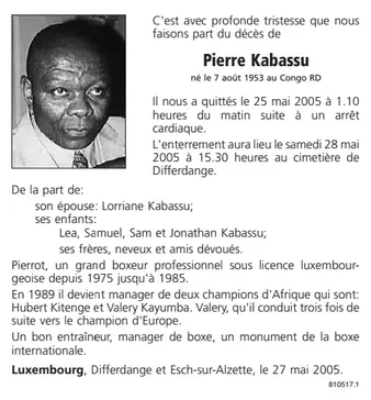 Traueranzeige für Pierre Kabassu
