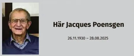 Traueranzeige für Jacques Poensgen