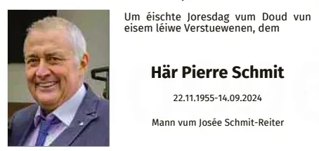 Traueranzeige für Pierre Schmit