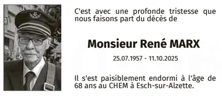 Traueranzeige für René Marx