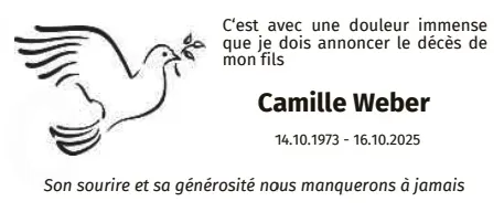 Traueranzeige für Camille Weber
