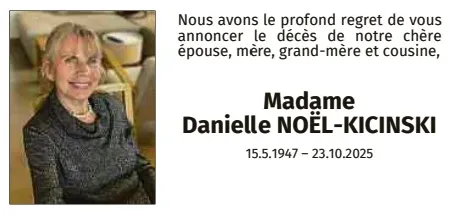 Traueranzeige für Danielle Noël-Kicinski