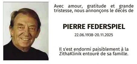 Traueranzeige für Pierre Federspiel