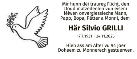 Traueranzeige für Silvio Grilli