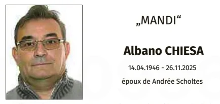 Traueranzeige für Albano Chiesa