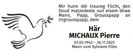 Traueranzeige für Pierre Michaux