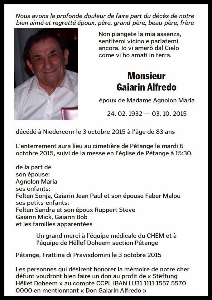 Monsieur Gaiarin Alfredo 