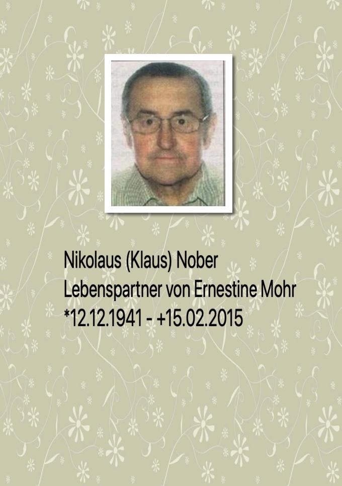 Nikolaus (Klaus) Nober 