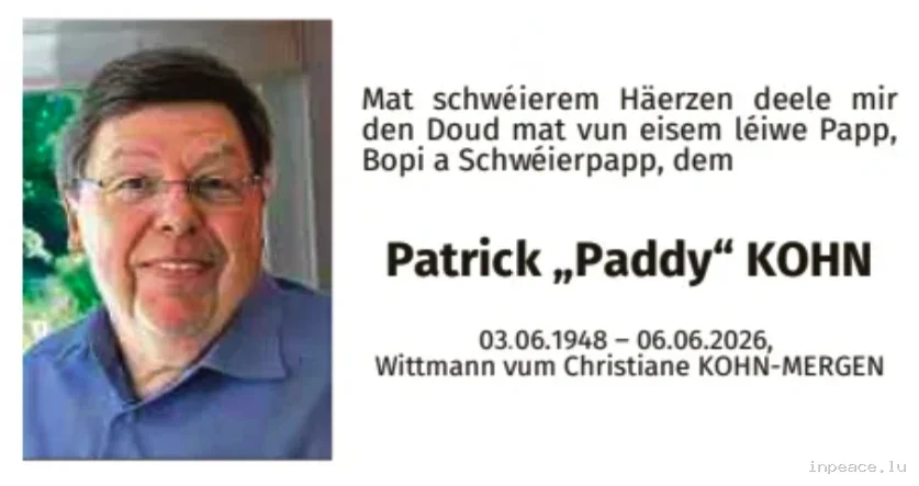 Patrick Kohn | InPeace.lu