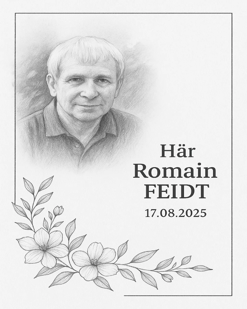Traueranzeige für Romain Feidt