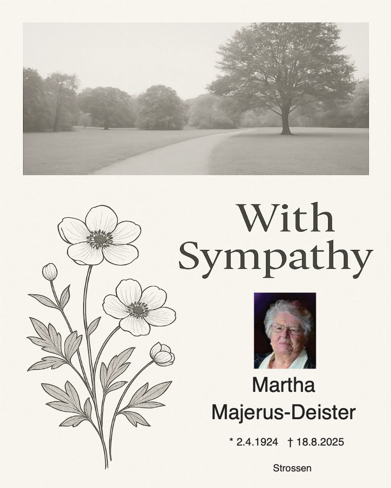 Traueranzeige für Martha Majerus-Deister