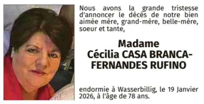 Traueranzeige für Cécilia Casa Branca-Fernandes Rufino