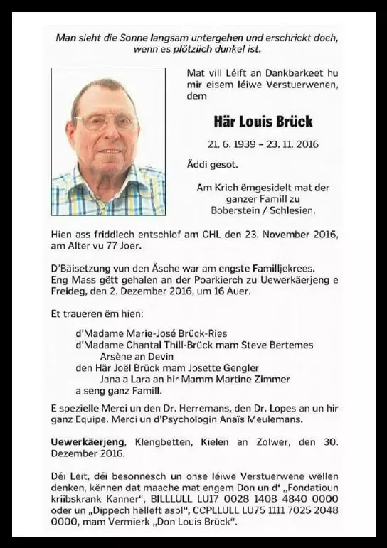 Traueranzeige für Louis Brück