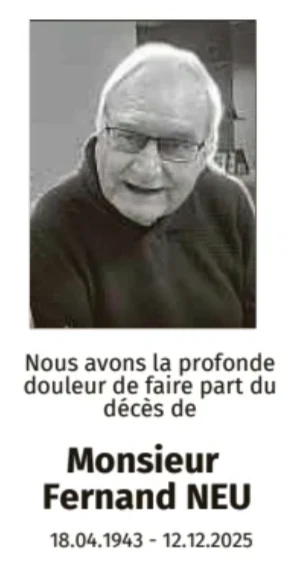 Traueranzeige für Fernand Neu