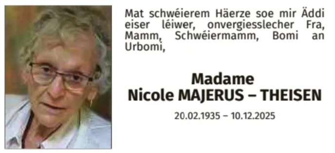 Traueranzeige für Nicole Majerus-Theisen