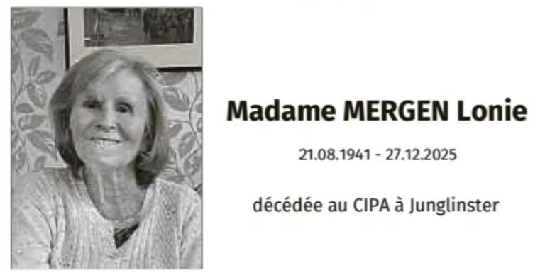 Traueranzeige für Lonie Mergen