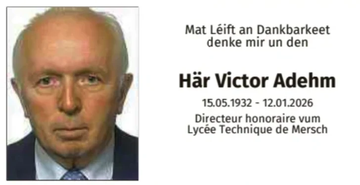 Traueranzeige für Victor Adehm