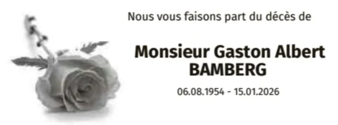 Traueranzeige für Gaston Albert Bamberg