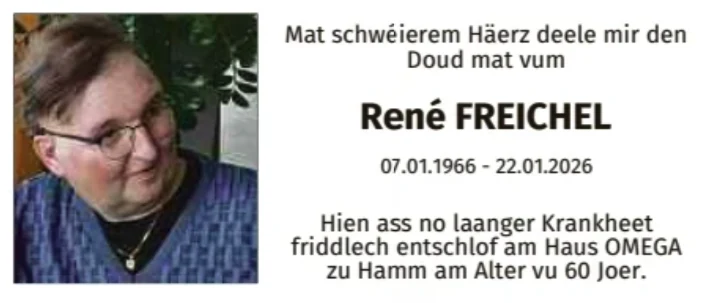 Traueranzeige für René Freichel
