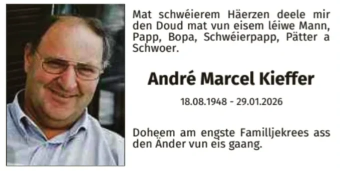 Traueranzeige für André Marcel Kieffer