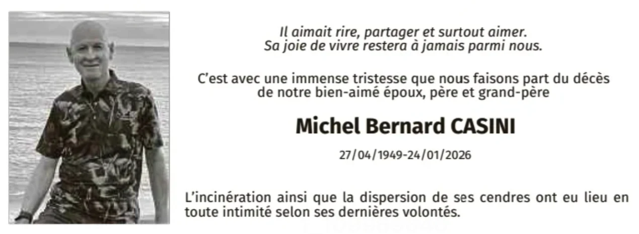 Traueranzeige für Michel Bernard Casini