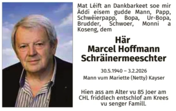 Traueranzeige für Marcel Hoffmann