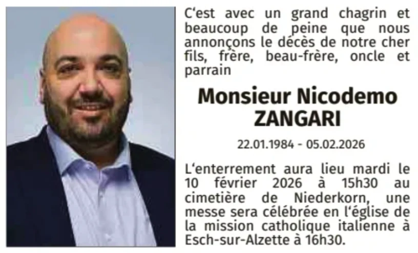 Traueranzeige für Nicodemo Zangari