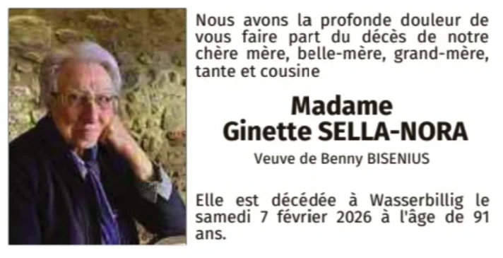 Traueranzeige für Ginette Sella-Nora