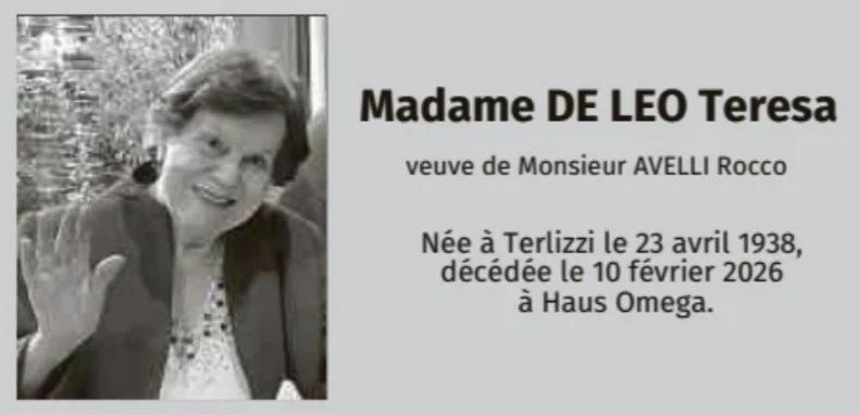 Traueranzeige für Teresa De Leo