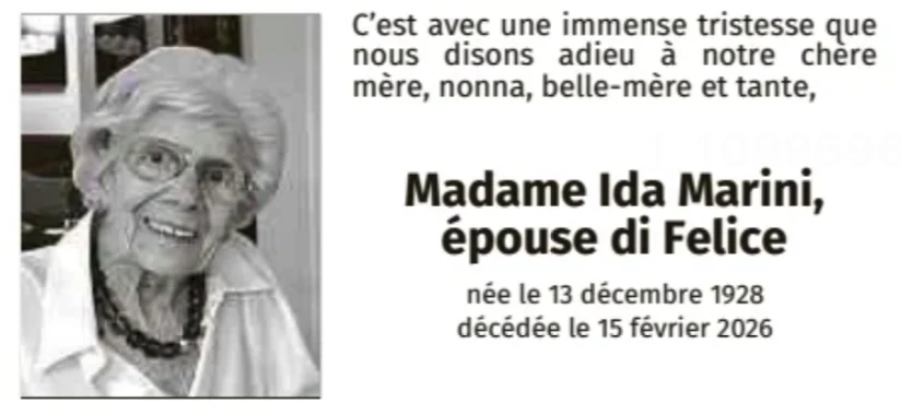 Traueranzeige für Ida Marini