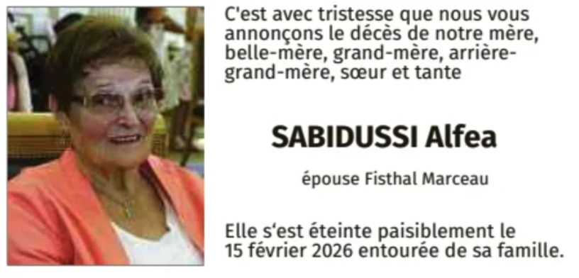 Traueranzeige für Alfea Sabidussi