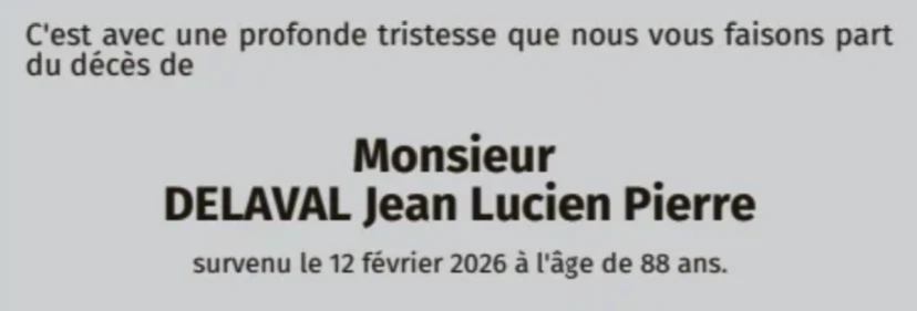 Traueranzeige für Jean Lucien Pierre Delaval
