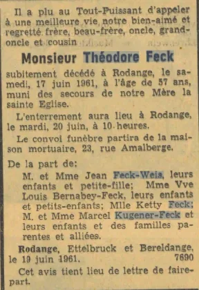 Archivbild zu Théodore Feck